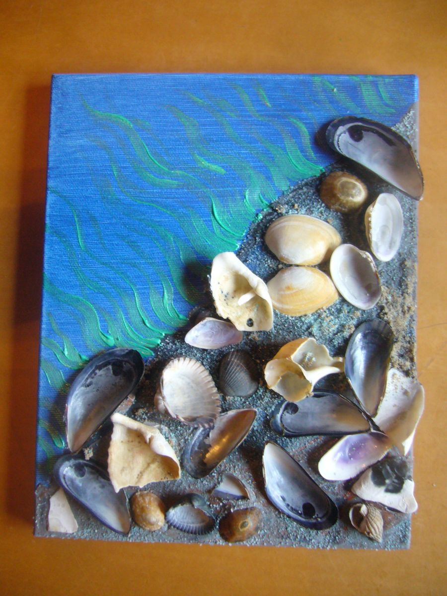 Blog-Inhaltsbild für 'Gruß aus Poseidons Reich - Meeresbild mit Muscheln'